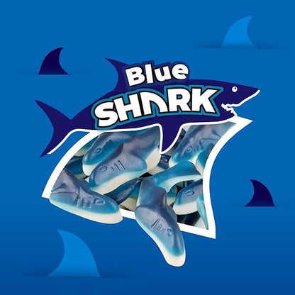 Candy Break Fruity & Sweet Blue Sharks 5 lbs Share Size Bag - Chewy Gummy Bulk Candy Pack - Snacks for Kids & Grown Ups Share Size Bag