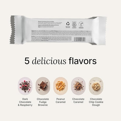 Huel Complete Nutrition Vegan Protein Bars | Peanut Caramel | 13g Protein | 27 Vitamins & Minerals, 2g Sugar, Non-GMO, 100% Plant Based Snack | 12 Pack