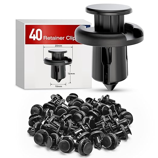 Nilight 100Pcs Push-Type Fender Liner Retainer Clips Replacement for Chrysler 6504521, 04575412AF Jeep Liberty Grand Caravan Dodge Charger Grand Caravan, 2 Years Warranty