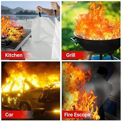 Fire Blankets for Home and Kitchen,8-Pack 40"x40" Emergency Fire Safety Blankets for People House Car Office Warehouse Emergency Survival Safety