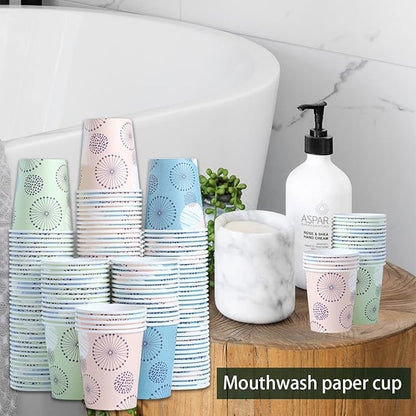 [300 Pack] 5 oz Mini Paper Cups, Small Mouthwash Disposable Bathroom Cups, Paper Coffee Cups 5 Ounce for Bathroom, Supermarket, Birthday Party, Travel, Events, Picnic, BBQ