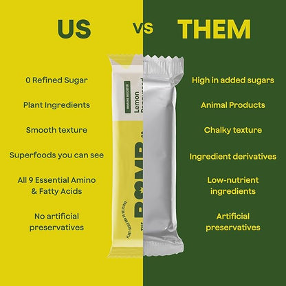 The Bomb Co. Blender Bomb Bar, Lemon Poppyseed, Superfood Snack Bar for the Body’s Natural Defense, Almond Butter, Hemp Seeds, Chia Seeds, Flax Seeds, Lemon Juice Powder, Sea Salt, Aloe Vera, 9 Bars