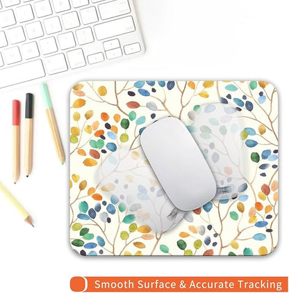 Square Mouse Pad Colorful Forest,Personalized Premium-Textured Custom Mouse Mat Design,Washable Mousepad Cloth,Non-Slip Rubber Base Computer Mouse Pads for Wireless Mouse