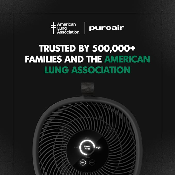 PuroAir 130i Smart Air Purifier for Home Large Rooms - Covers Up To 600 Sq Ft - Filters Up To 99.9% of Pollutants, Smoke, Pollen, Dust - Quiet Air Filter - Air Purifiers for Bedroom