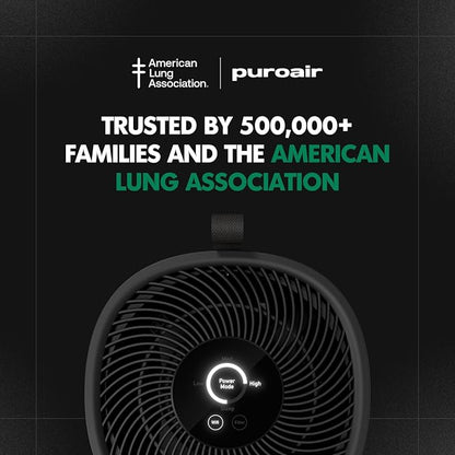PuroAir 130i Smart Air Purifier for Home Large Rooms - Covers Up To 600 Sq Ft - Filters Up To 99.9% of Pollutants, Smoke, Pollen, Dust - Quiet Air Filter - Air Purifiers for Bedroom