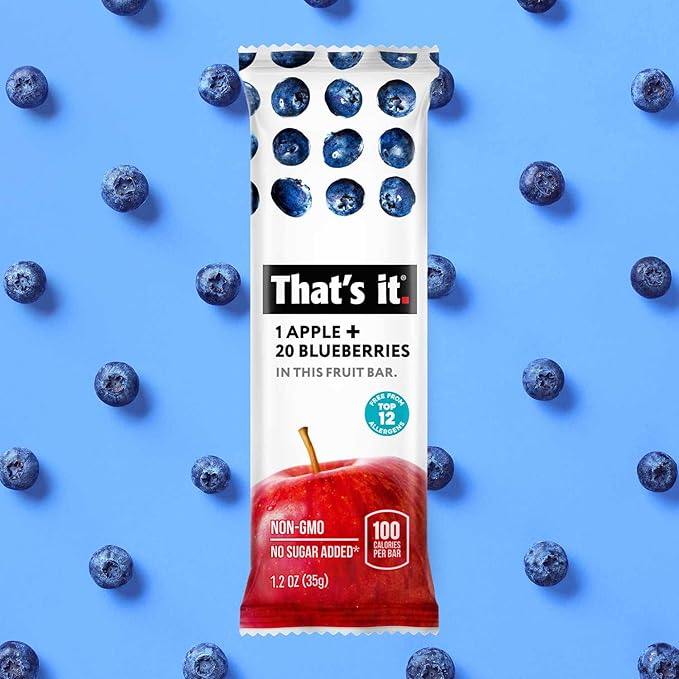 That's it. Variety Pack 100% Natural Real Fruit Bar, Best High Fiber Vegan, Gluten Free Healthy Snack, Paleo for Children & Adults, Non GMO No Added Sugar, No Preservatives Energy Food (12 Pack)