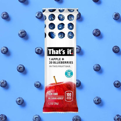 That's it. Variety Pack 100% Natural Real Fruit Bar, Best High Fiber Vegan, Gluten Free Healthy Snack, Paleo for Children & Adults, Non GMO No Added Sugar, No Preservatives Energy Food (12 Pack)