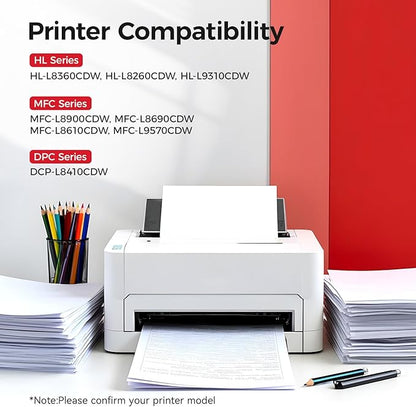TN436 Toner Cartridge Set 4-Pack Printer Replacement Compatible for Brother TN-436 TN433 TN431 MFC-L8900CDW MFC-L8690CDW HL-L8360CDW HL-L8260CDW MFC-L8610CDW MFC-L8905CDW MFC-L9570CDW HL-L8360CDWT Ink