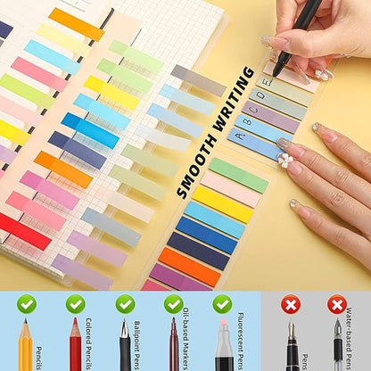 3200Pcs Sticky Tabs Book Tabs, Translucent Sticky Notes, Repositionable Annotation Tabs, Morandi Book Flags Marks, Writable File Folder Labels, Page Tabs, File Index Tabs (3200)