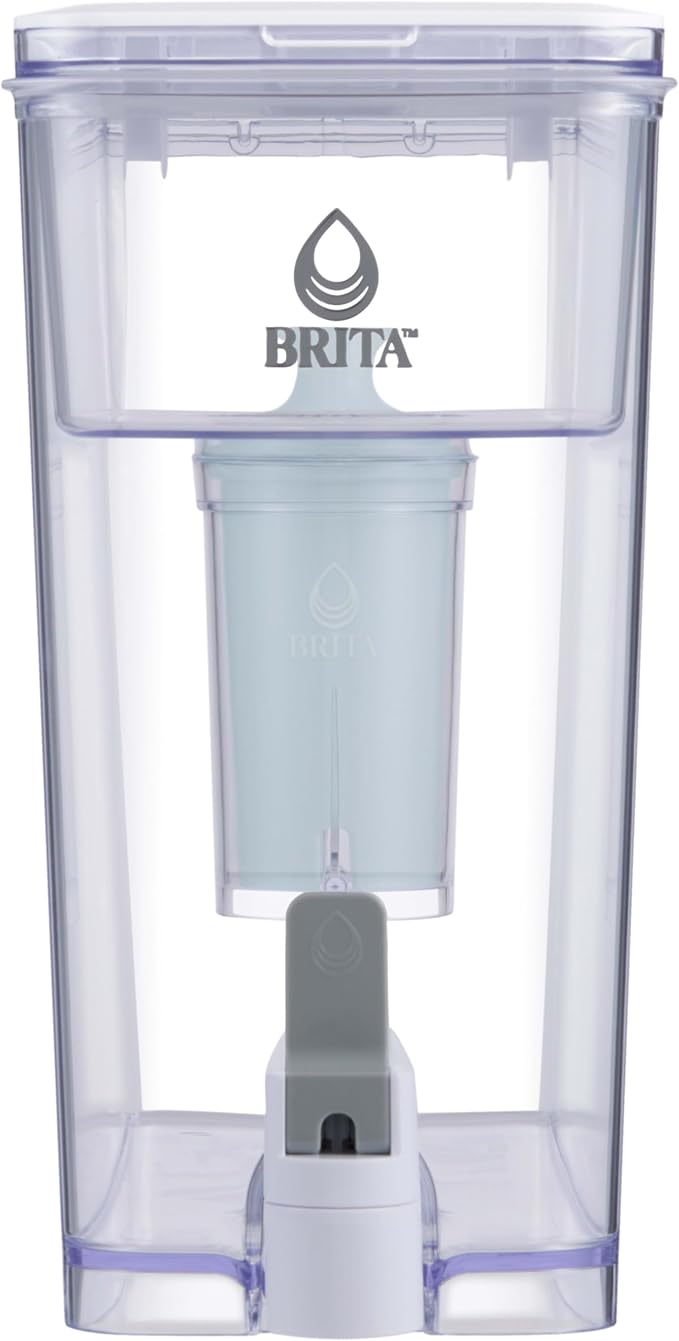 Brita UltraMax Large Water Dispenser with 1 BritaPlus Filter, 27 Cup, White (Package May Vary)