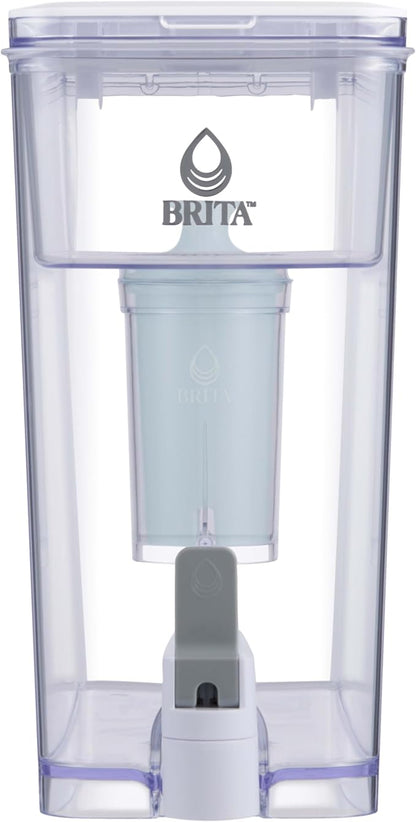 Brita UltraMax Large Water Dispenser with 1 BritaPlus Filter, 27 Cup, White (Package May Vary)