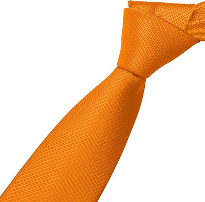 KOOELLE Men's Ties Solid Pure Color Plain Neckties Formal Black Ties For Men