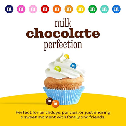 M&M’S WORLD Blue Candy Bulk - Milk Chocolate Candy, 5 lbs Resealable Pack for Graduation, Wedding, 4th of July, Birthdays, Party Favors, Boy Baby Showers, Gender Reveal Ideas, Easter and more