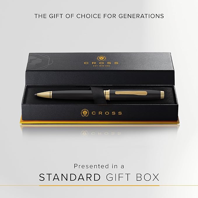 Cross Coventry Black Lacquer with Gold-Tone Ballpoint Pen
