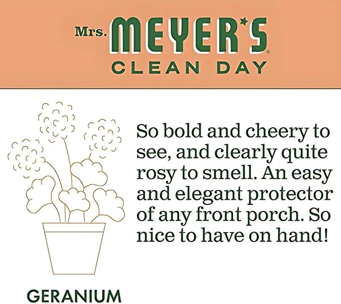 MRS. MEYER'S CLEAN DAY Liquid Hand Soap Geranium 12.5 Fl Oz (Pack of 9)