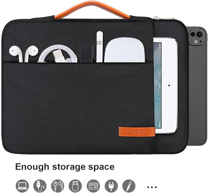 Lacdo 360° Protective Tablet Sleeve Case for 13-inch New iPad Pro M5 M4 2025-2024, 13 inch New iPad Air M3 M2 2025-2024, 12.9" iPad Pro 6 5 4 3 with Magic Keyboard Folio, Tablet Case Bag, Black