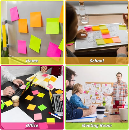 35 Pack Sticky Notes Bulk 3 x 3 In Self Stick Notes Pads Colorful Posted Note in 5 Bright Color Adhesive Paper Memo 75 Sheets/Pad Easy to Post note pad for Office Home School Notebook Wall Door Window