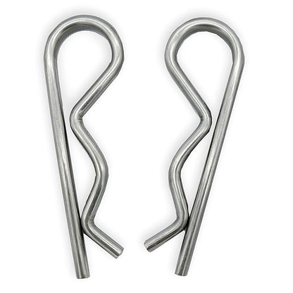 2 Pcs Heavy Duty Stainless Steel Cotter Pin R Clip Large Spring Retaining Wire Hair Pins Hitch Pin Clips Large Carter Pins for Trailer Pin Clips Lock System M5x100 keeper 4 inch Pin Keeper Pins