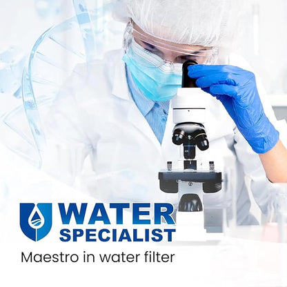 Waterspecialist WS608 Water Filter, Replacement for Whirlpool® EDR3RXD1, 4396841, Everydrop® Filter 3, 4396710, Kenmore® 46-9083, 46-9030, Refrigerator Water Filter, 3 Filters