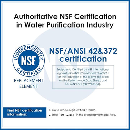 Waterdrop EDR1RXD1 Refrigerator Water Filter Replacement for Everydrop® Filter 1, W10295370A and Air Filter Replacement for Whirlpool® W10311524, FreshFlow AIR 1, 3 Combo