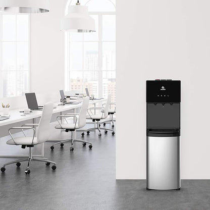 Avalon Bottom Loading Water Cooler Water Dispenser with BioGuard- 3 Temperature Settings - Hot, Cold & Room Water, Durable Stainless Steel Construction, Anti-Microbial Coating- UL Listed