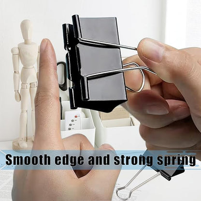 Extra Large Binder Clips 2.4 Inch(48 Pack), Upgrade Large Binding Clips Jumbo Paper Clips, Heavy Duty Big Clamps for Office and Home Supplies, Black