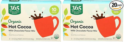 365 by Whole Foods Market, Drink Hot Cocoa Milk Chocolate Organic 10 Count, 10 Ounce (Pack of 2)