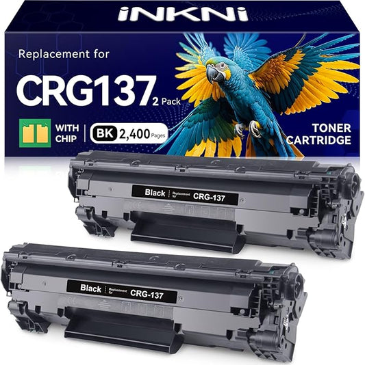 InkNI Compatible Toner Cartridge Replacement for Canon 137 Black Toner Cartridge CRG 137 Compatible with Imageclass D570 MF232w MF216n MF236n (2 Pack / 137 Black)
