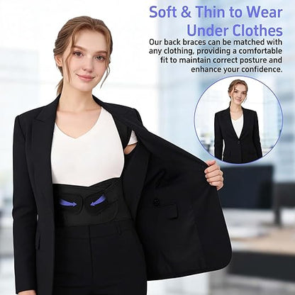 Back Brace Posture Corrector for Women And Men Support Straightener Scoliosis Upper Highest Rated Hunchback Thoracic Device Straps Upright Full Shoulder Fixer Body Poster Trainer Black X-Large