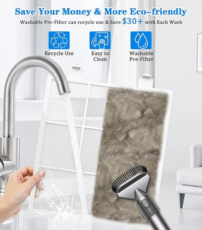 Air Purifier,FRESHDEW Air Purifiers for Home with H14 HEPA and Activated Carbon Filter, Removes 99.99% of Dust,Odors,Smoke,and Pet Hair Covers up to 2300 Sq.Ft, Quiet and Energy Efficient