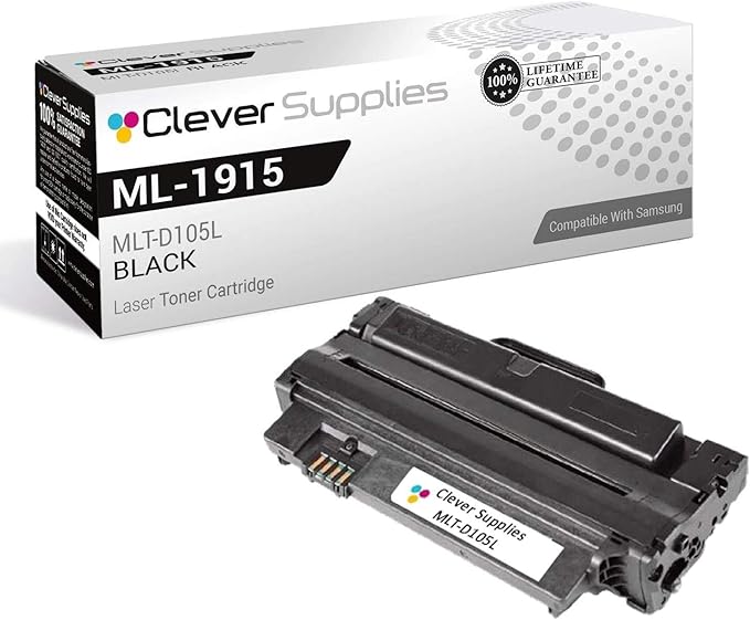 CS Replacement Toner Cartridge Compatible with Samsung ML-1915 MLT-D105L Black