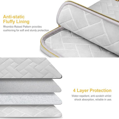 Lacdo Laptop Sleeve Case for 14 inch New MacBook Pro M5/M4/M3/M2/M1 Chips Pro Max A3434 A3112 A3401 A3185 A2918 A2992 A2779 2025-2021, 13.8" Surface Laptop 7th Copilot+PC Computer Bag, Space Gray