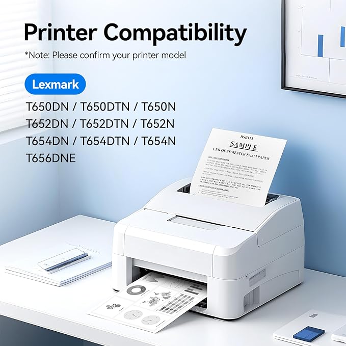 T650H11A Black Toner Cartridge with Chip High Yield 1-Pack Replacement for Lexmark T650H11A Toner Compatible with Lexmark T650DN T650DTN T650N T652DN T652DTN T652N T654DN T654DTN T654N T656DNE Printer