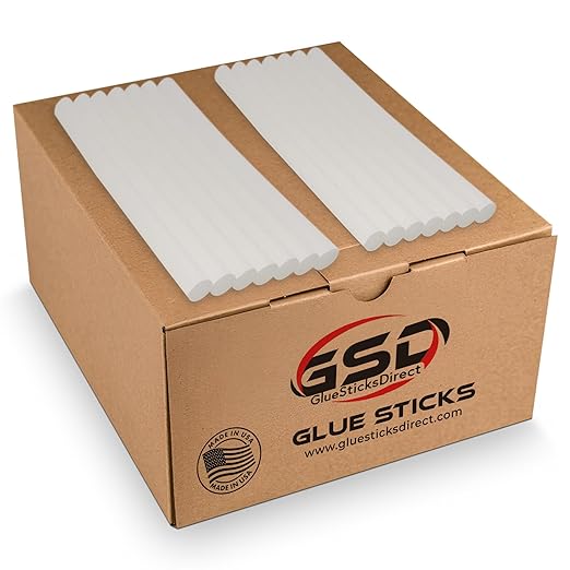 Wholesale® Mini Size Cool Melt Glue Sticks for Glue Gun - Bulk 4in - Great for Art, Craft & Repairs - 5/16" X 4" (Approx 2,500 Sticks, 25lbs Pack) - Made in USA