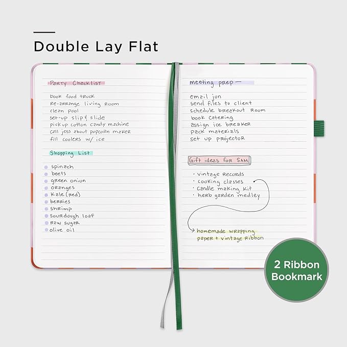 &And Per Se Lined Journal Notebook, 160 Pages, A5 5.7 x 8 inches College Ruled Thick Paper Notebook Journals for Writing, Hardcover Notebooks for Women Men Office School (Color Block)