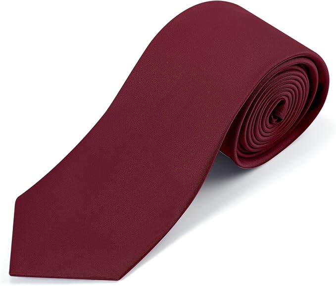 Black Ties For Men Solid Pure Color Formal Neckties 3.15" (8CM) Men's Tie for Business and Wedding with Gift Box
