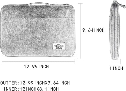 Kinmac 360° Heavy Duty Protective Laptop Sleeve Case Bag Cover with Handle for MacBook Air 13 inch,iPad Pro 13 inch and 13.3 inch HP,Dell,Lenovo,Asus,Acer Laptop (Sea Glass)