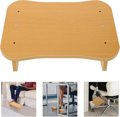Under Desk Wood Foot Rest Non-Slip Footstool for Office and Home Use Ergonomic Feet Stand with Fine Texture Surface for Comfortable Leg Support and Improved Posture