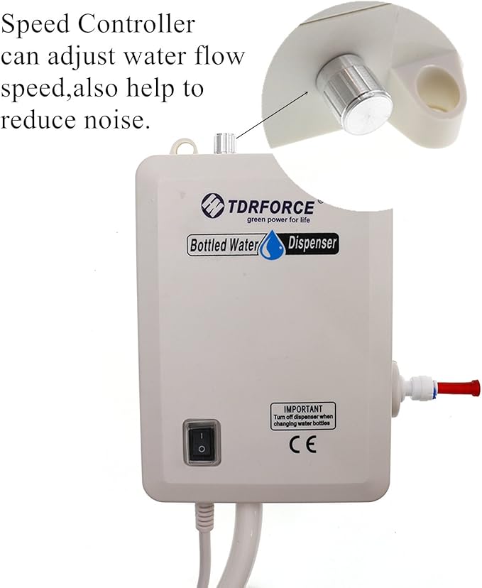 TDRFORCE 5 Gallon Automatic Bottled Water Dispenser Pump System for Home Electric Drinking Water Jug Dispenser Pump for 5 Gallon Bottle Fridge Water Dispenser Refrigerator Ice Maker Water Pump