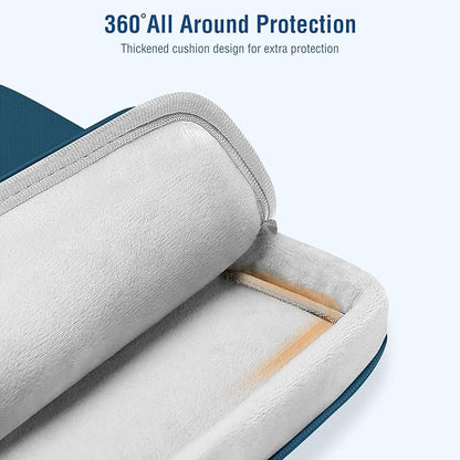 MOSISO 360 Protective Laptop Sleeve Compatible with MacBook Air/Pro, 13-13.3 inch Notebook, Compatible with MacBook Pro 14 inch M4 M3 M2 M1 2024-2021, Matching Color Sleeve Bag with Belt, Teal Green