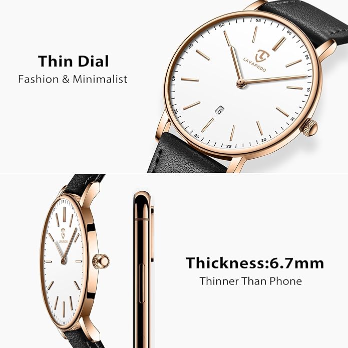 BEN NEVIS Watch, Mens Watch, Minimalist Fashion Simple Wrist Watch Analog Date with Leather Strap