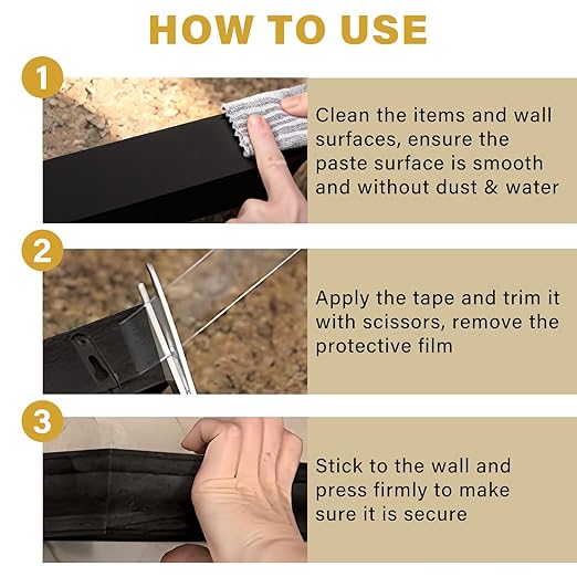 WINNOW 3 Pack Double Sided Tape for Walls - Strong Adhesion, Washable and Removable, No Residue Invisible Mounting Tape for Walls, Household Support Combination Set(1.18 inches x 30 feet)