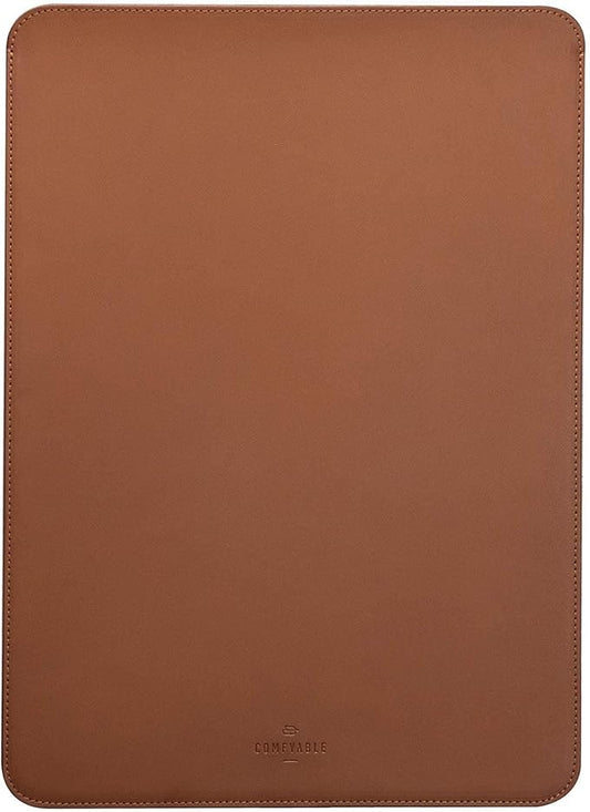 Comfyable Laptop Sleeve 14 Inch Precisely Compatible with MacBook Pro M4 M3 M2 M1 Pro/Max 2024, Faux Leather Cover Case 14 in, Brown