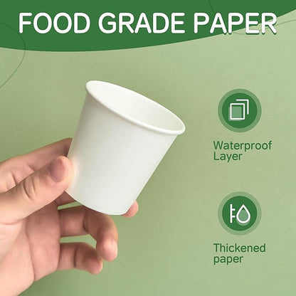 300 Pack 3 oz Bathroom Paper Cups, Small Coffee Cups, Disposable Mini Mouthwash Cups, Suitable for Bathroom, Market, Shops, Party, Picnic, Travel, and Events