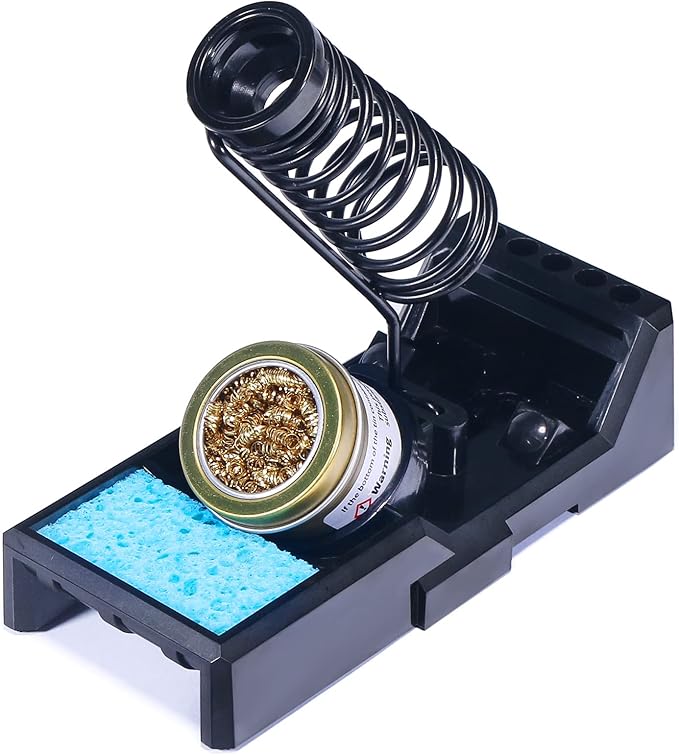 YIHUA X-4 Premium Soldering Iron Holder with Brass Wool, Cleaning Sponge and Solder Tip Slots