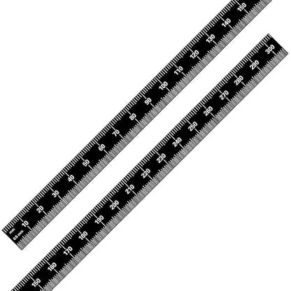 PEC Tools 6"/150mm Flexible Metal Ruler, Stainless Steel Machinist Rule with Black Chrome Finish, High Contrast, English & Metric Graduation (1/32", 1/64", 0.5mm, 1.0mm), Easy to Read, Made in USA