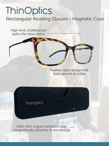 ThinOptics Rectangular Reading Glasses