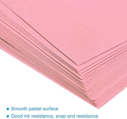 MECCANIXITY 50 Sheets Colored Copy Paper 8.3 x 5.8 Inch Printer Paper 80gsm Light Pink for Office Printing, Document Copying, Invitations, Forms, Art Projects