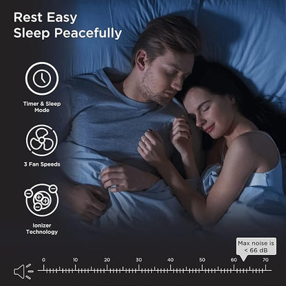 Medify MA-40 Air Purifier with True HEPA H13 Filter | 1,793 ft² Coverage in 1hr for Wildfires Smoke, Odors, Pollen, Pets |Removal to 0.1 Microns | Black, 2-Pack