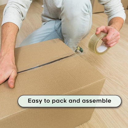 The Boxery 8"x8"x18 3/4" Brown/Kraft Corrugated Cardboard Shipping Boxes 25-Pack | Mailing, Packing, Moving & Storage for Business/Home – Durable - Eco-Friendly, Recyclable - Made in the USA